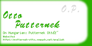 otto putternek business card